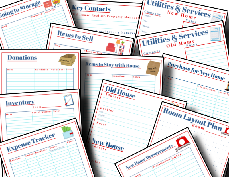 A collection of free printable invoices and receipts for the Organized 31 Shop's Comprehensive Moving Checklists Planner.
