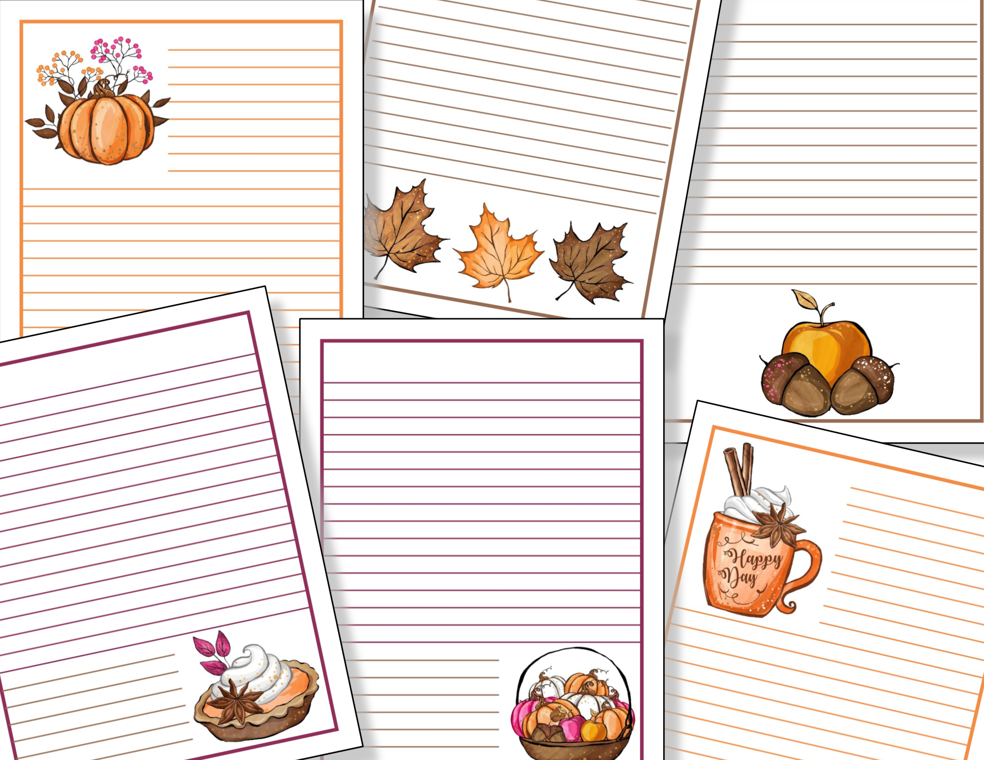 fall-and-thanksgiving-stationery-organized-31-shop for Free Printable Lined Thanksgiving Writing Paper Fall and Thanksgiving Stationery – Organized 31 Shop for Free Printable Lined Thanksgiving Writing Paper