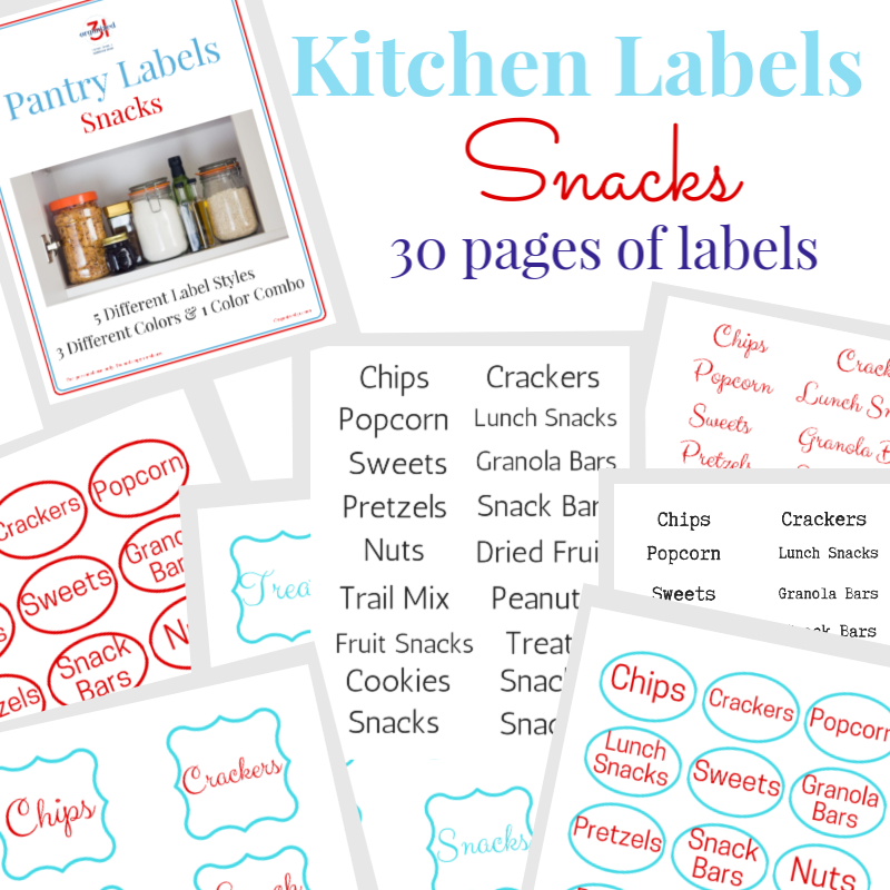 Kitchen Pantry Organization+ Free Printable Labels