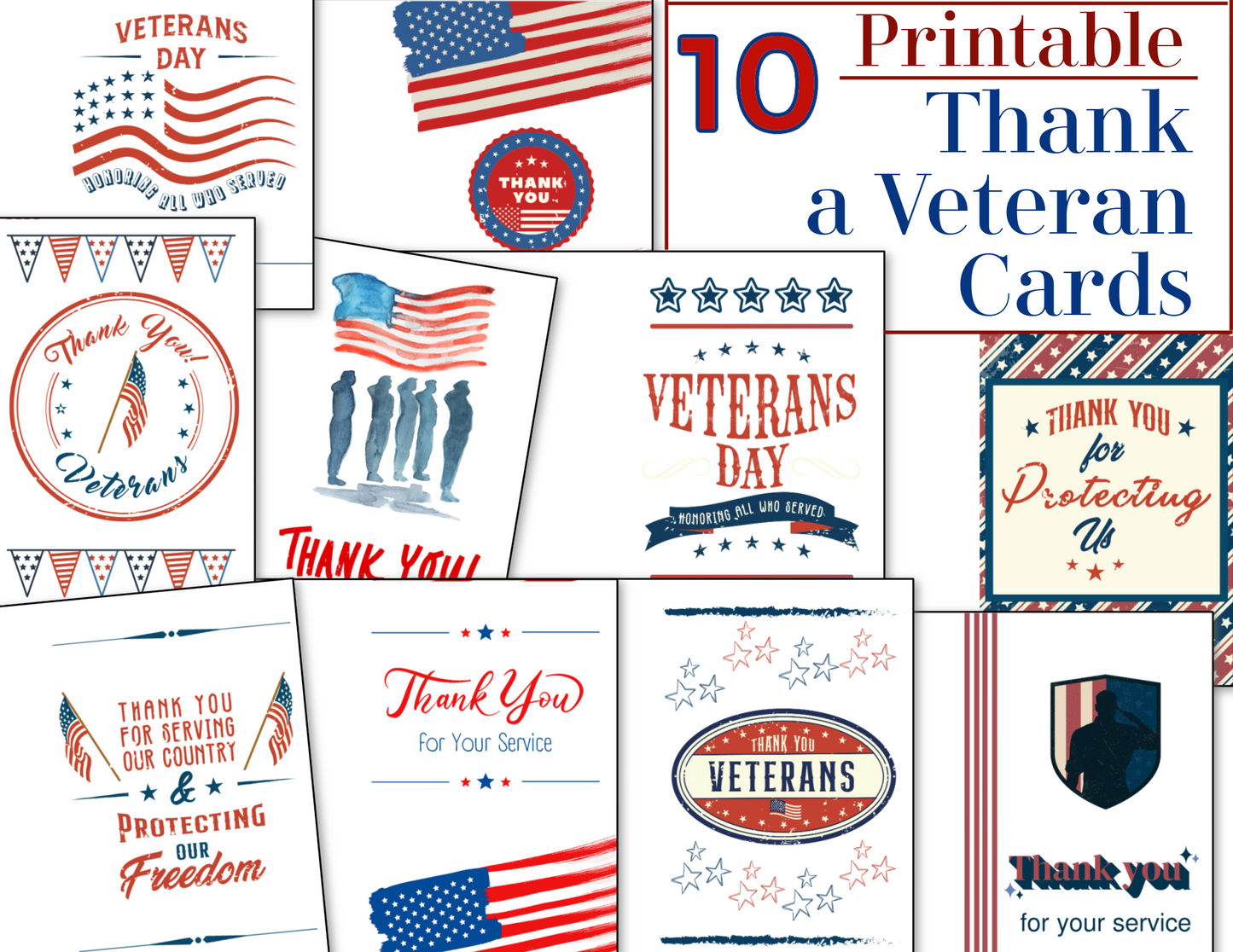 10 Organized 31 Shop Thank a Veteran Cards.