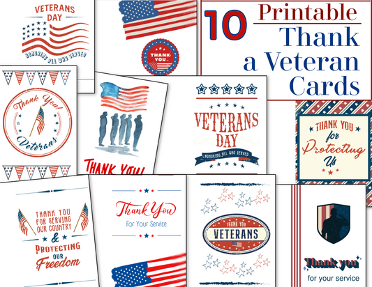 10 Organized 31 Shop Thank a Veteran Cards.