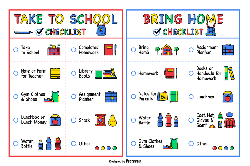 Backpack checklist deals