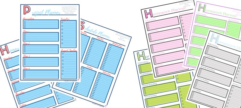 A set of Study Planners with different colors from the Organized 31 Shop.