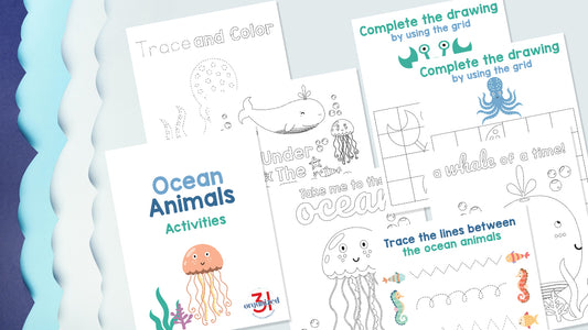 Educational Ocean Worksheets for kids from the Organized 31 Shop.