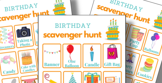 Printable Birthday Scavenger Hunt game from the Organized 31 Shop.