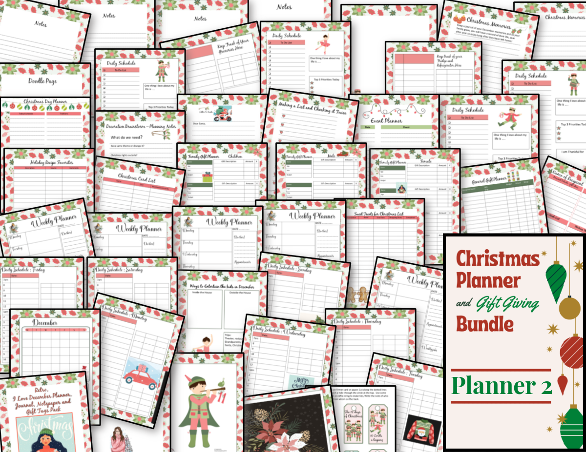 Organized 31 Shop's Christmas Planner & Gift Giving Bundle is the perfect Christmas gift planner bundle.