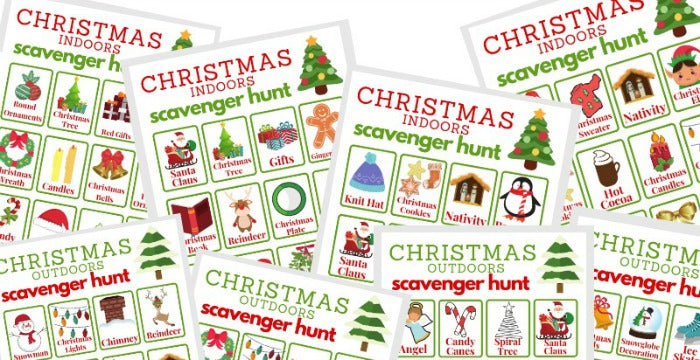 Free printable Christmas Scavenger Hunt printables from the Organized 31 Shop.