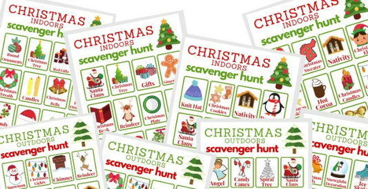 Free printable Christmas Scavenger Hunt printables from the Organized 31 Shop.