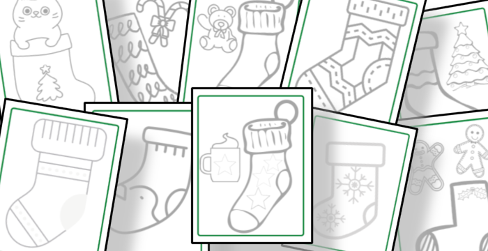 Get into the holiday spirit with our collection of Organized 31 Shop's Christmas Stocking Coloring Pages. These delightful printables are perfect for both kids and adults who love to bring these festive stockings to life with their own creative touches.