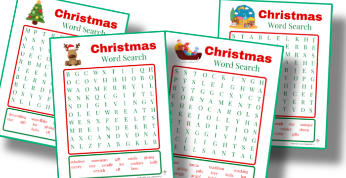 Printable Christmas Word Search: Find festive holiday-themed words from the Organized 31 Shop's Christmas Word Search.