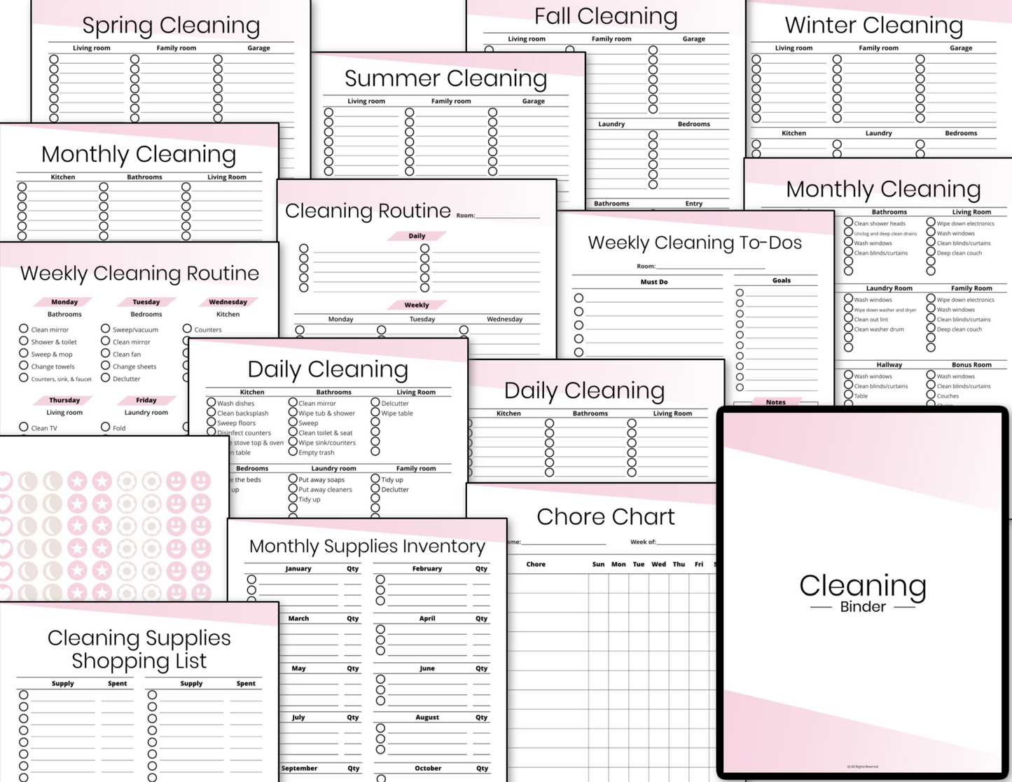 A Cleaning Binder Fillable - Pink from the Organized 31 Shop.