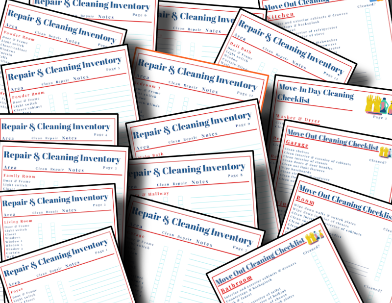 An Organized 31 Shop supply and demand themed group of Comprehensive Moving Checklists Planner for packing and moving tips.