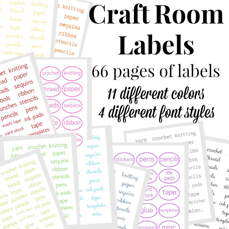 Organized 31 Shop's Craft Room Labels.