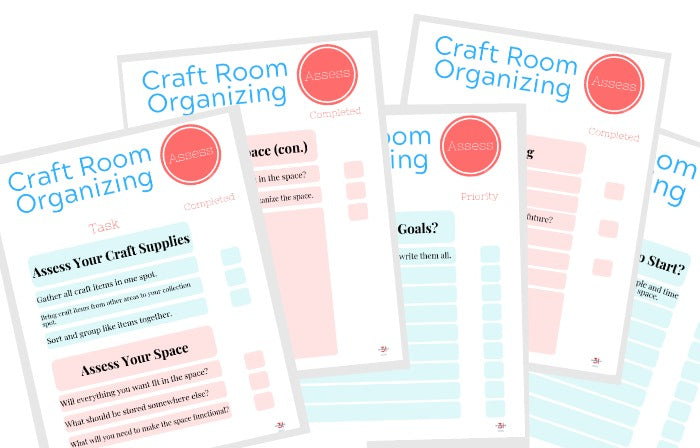 Craft Room Organization Worksheets