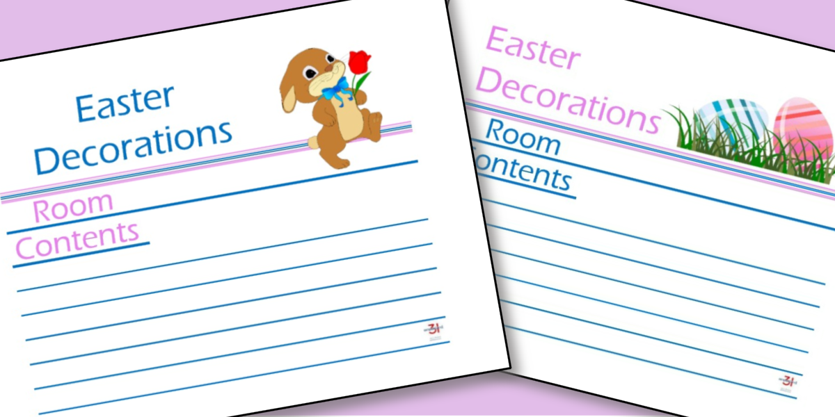 Get in the Easter spirit with our wide selection of holiday decorations. Sign up for our free newsletter to receive printable Organized 31 Shop Easter Decoration Labels to help you organize your Easter decorations.