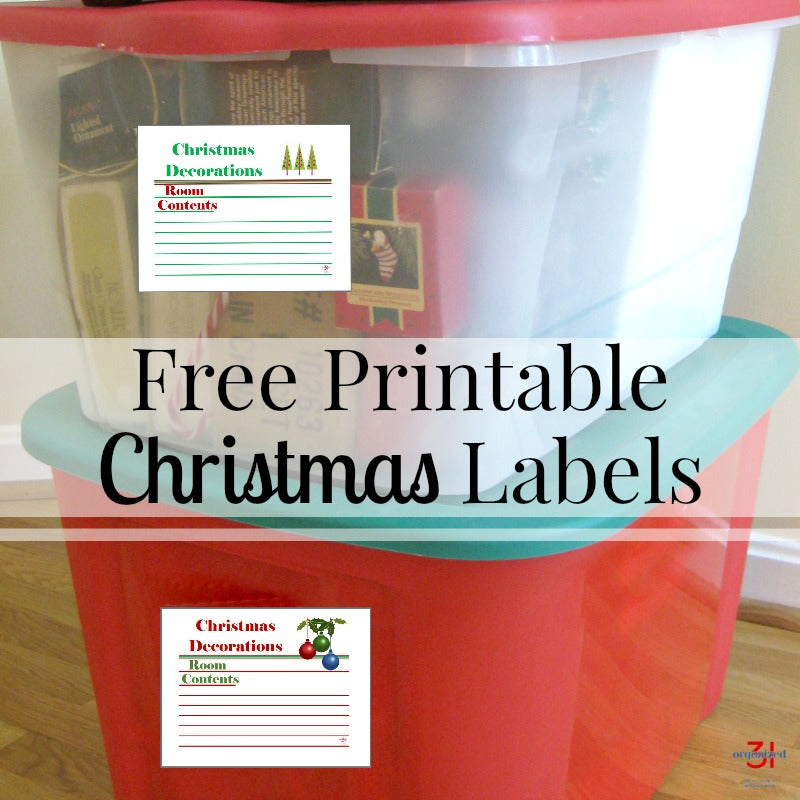 Organized 31 Shop's Printable Christmas Labels are available for free.