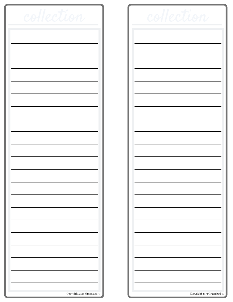 A pair of Organized 31 Shop's Bullet Journal Templates Full-Page Undated with lines on them, perfect for planner needs.