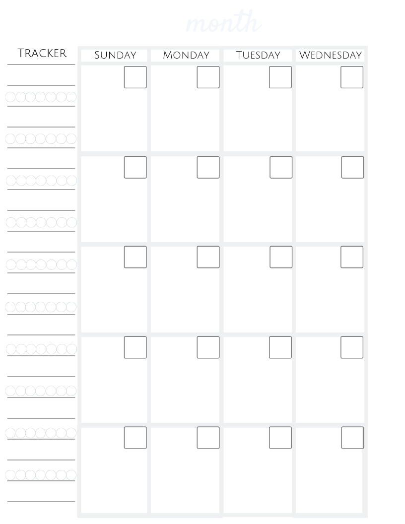 A Bullet Journal Templates Full-Page Undated planner with a white background from the Organized 31 Shop.