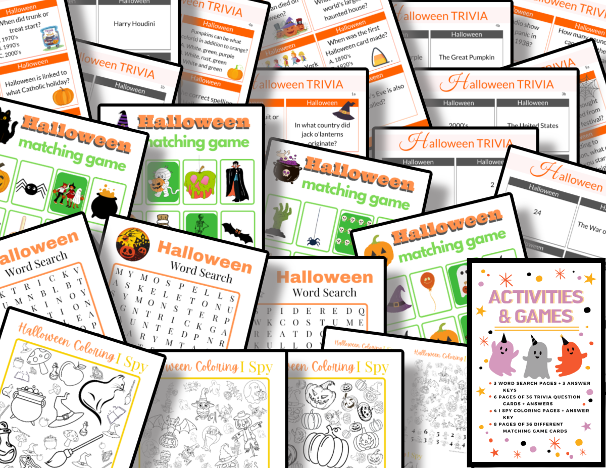 A collection of Halloween Printables Bundle activities for kids from the Organized 31 Shop.