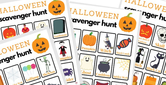 Organized 31 Shop Halloween Scavenger Hunt printables.