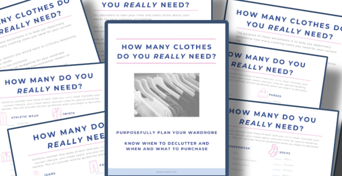 How many clothes do you really need? Create your ultimate Organized 31 Shop's How Many Clothes Do You Need Checklist.