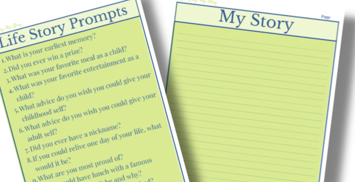 Worksheet for writing "How to Write Your Life Story" prompts and tips, from the Organized 31 Shop.