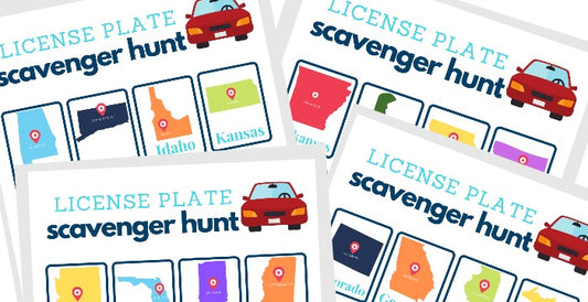 Printable License Plate Scavenger Hunt game from Organized 31 Shop for car trips.