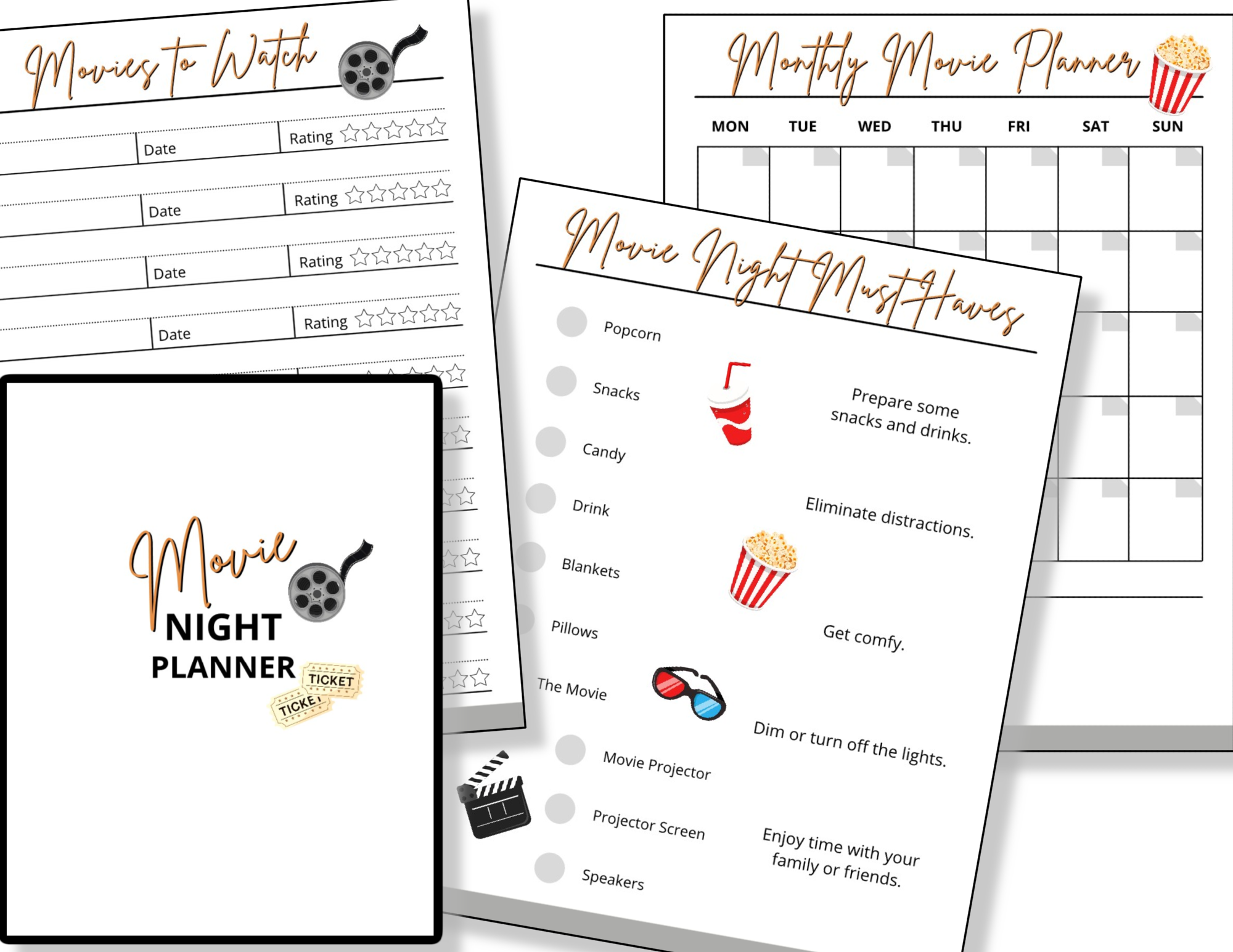 Movie Night Planner Organized 31 Shop movie-night-planner-organized-31-shop