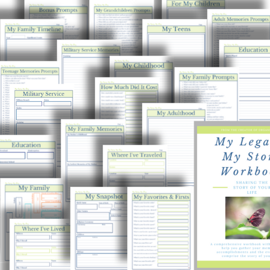 My Organized 31 Shop My Legacy, My Story Workbook.