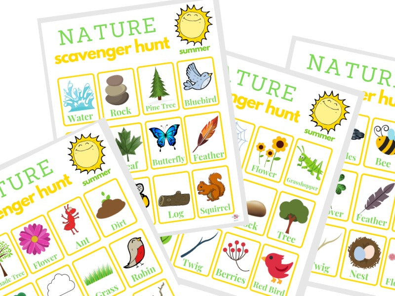 Printable Summer Nature Scavenger Hunt for Organized 31 Shop.