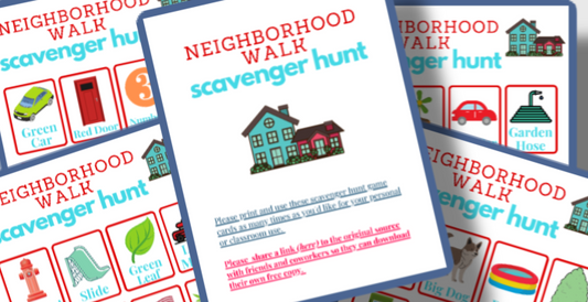 Free Organized 31 Shop Neighborhood Scavenger Hunt with printable instructions.