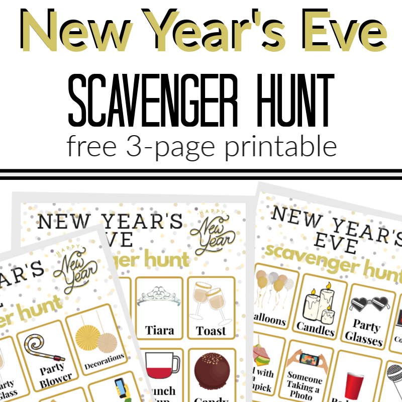 Printable Organized 31 Shop New Year's Eve scavenger hunt.