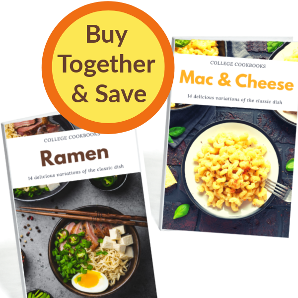 Two College Cookbooks – Noodle Bundle from the Organized 31 Shop with the words buy together and save.
