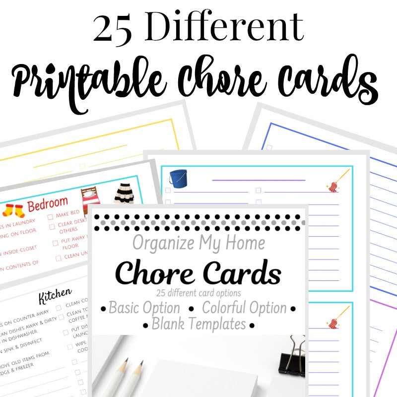 25 different Organize My Home Chore Cards by Organized 31 Shop.