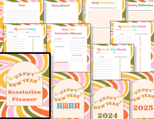 Organized 31 Shop's New Year's Resolution Planner for New Year's resolutions.