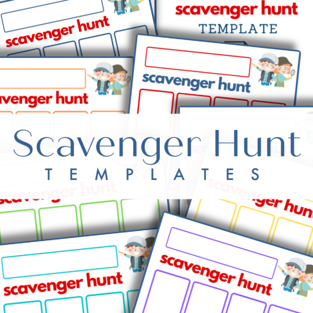 Personalized Scavenger Hunt Template printables for kids from the Organized 31 Shop.