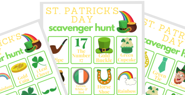 St. Patrick's Day  Scavenger Hunt