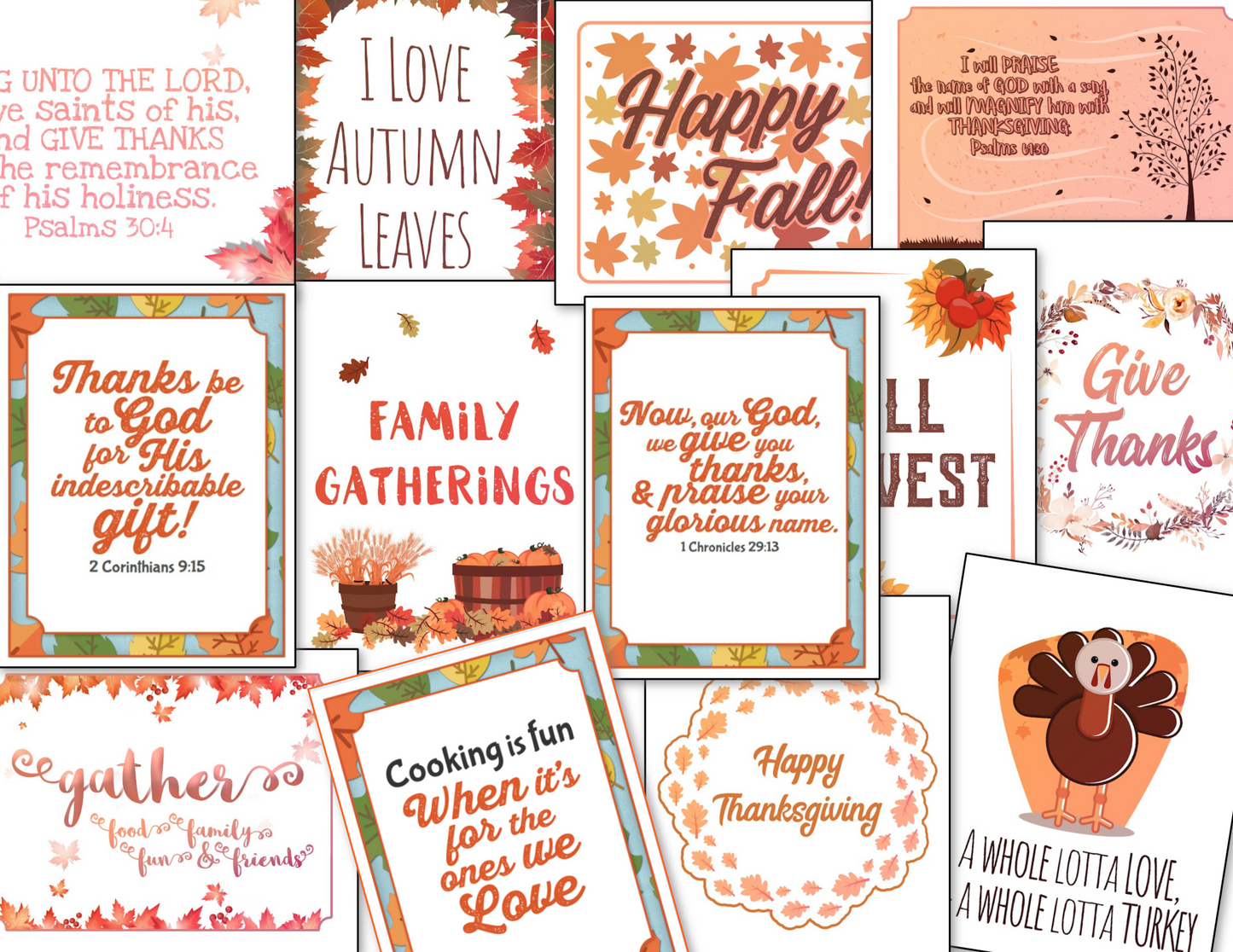 Thanksgiving Planner Autumn Leaves + Bonus