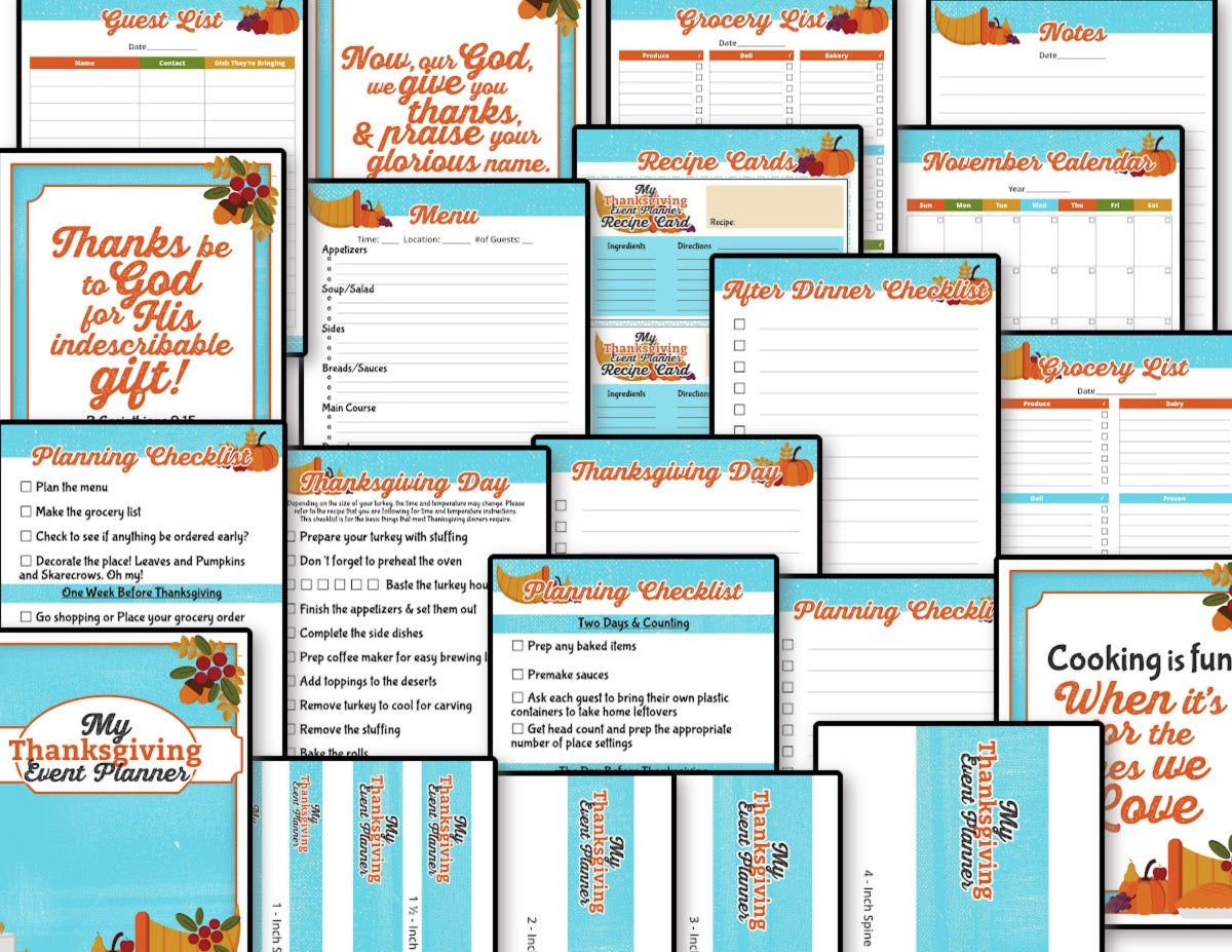 Organized 31 Shop's Thanksgiving Planner Printables Bundle.