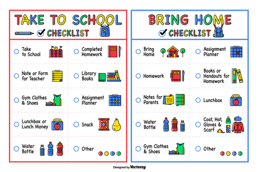 Take the Organized 31 Shop Backpack Checklist to school.